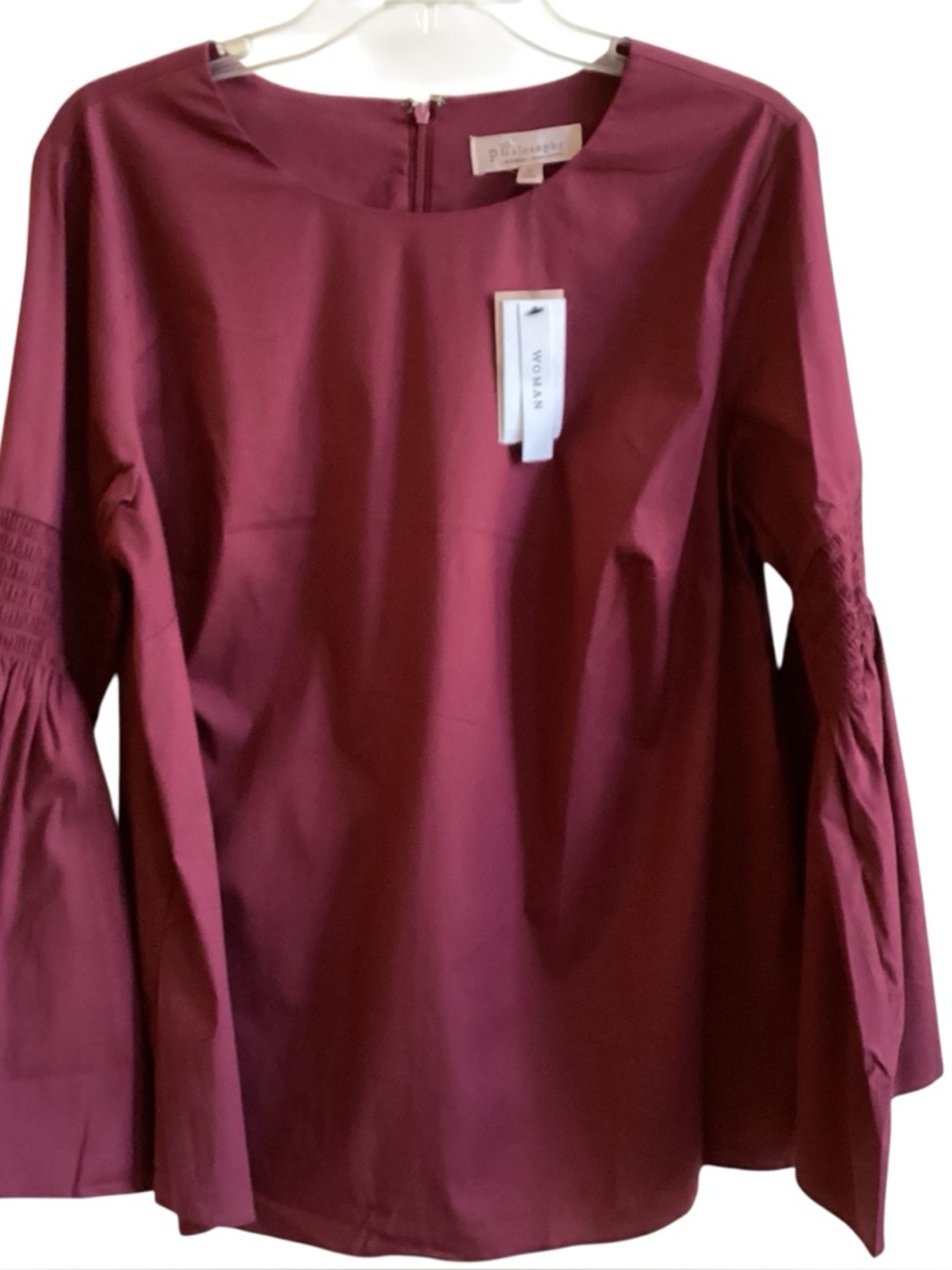 Philosophy Burgundy NWT Bell Sleeve Blouse Plus size 0X